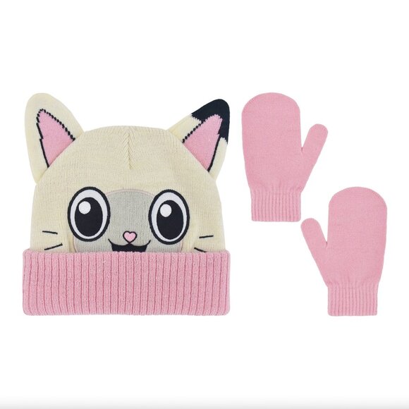 Pandy Paws Gabby's Dollhouse Kids Beanie Hat and Gloves Set - Picture 5 of 5